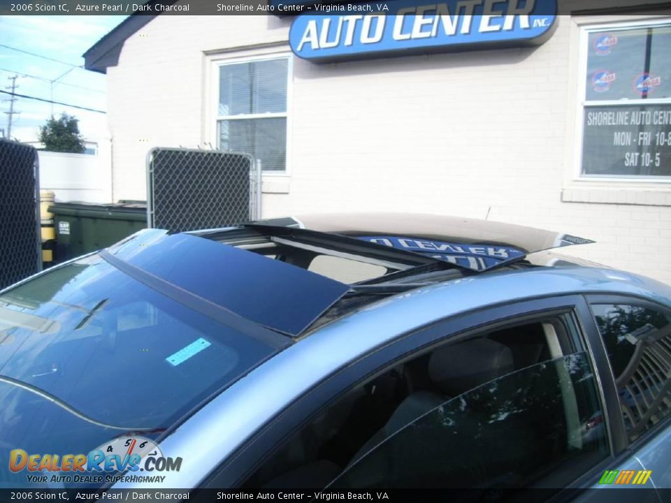 2006 Scion tC Azure Pearl / Dark Charcoal Photo #9