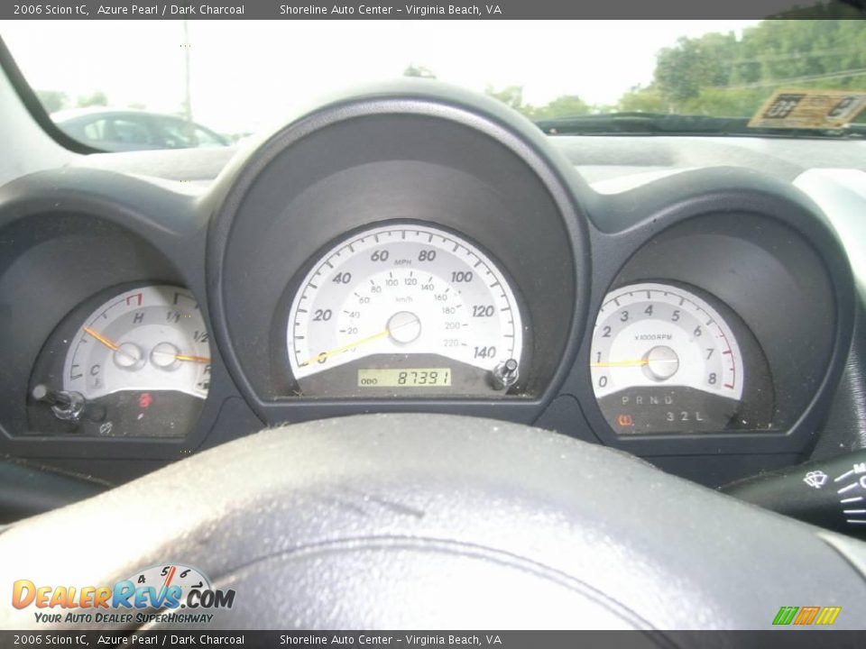 2006 Scion tC Azure Pearl / Dark Charcoal Photo #15