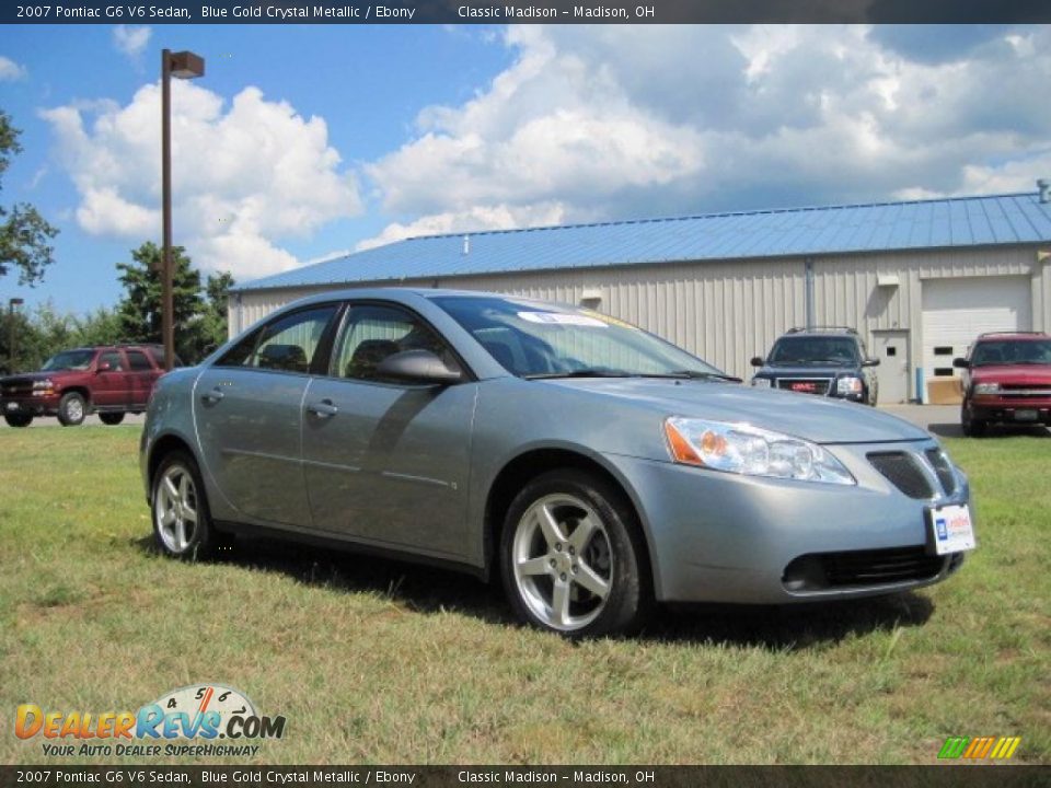 2007 Pontiac G6 V6 Sedan Blue Gold Crystal Metallic / Ebony Photo #3