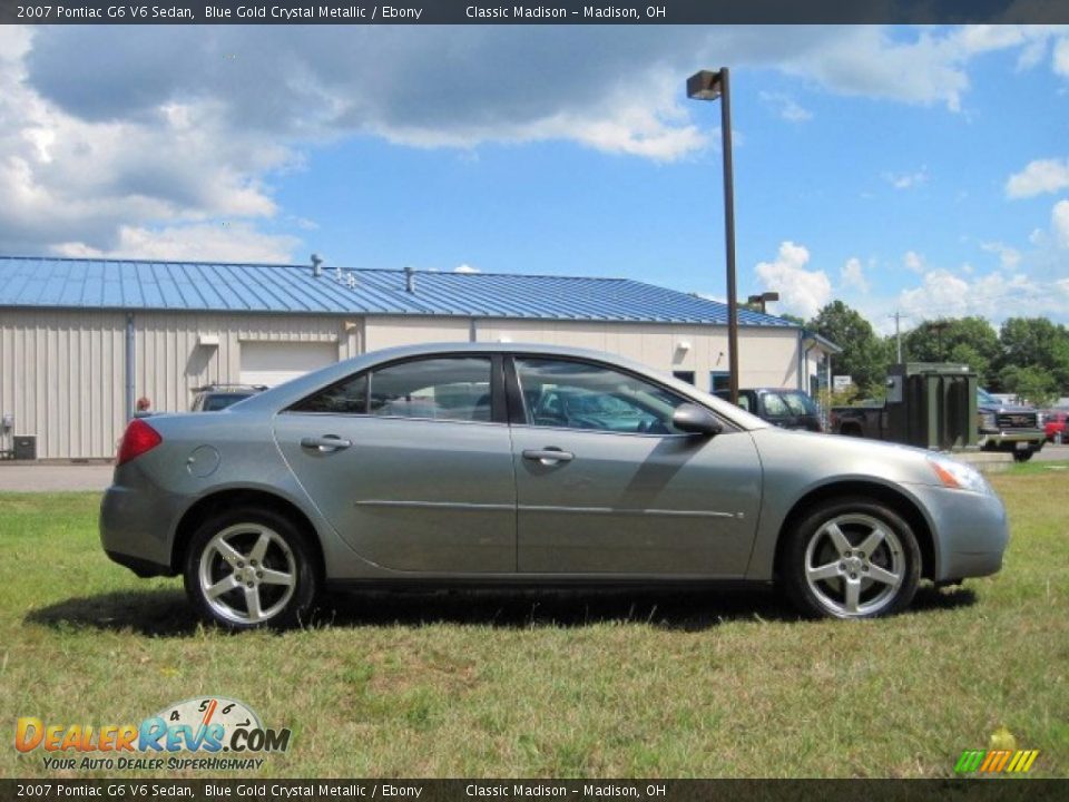 2007 Pontiac G6 V6 Sedan Blue Gold Crystal Metallic / Ebony Photo #4