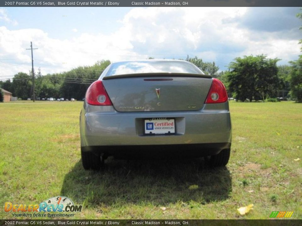 2007 Pontiac G6 V6 Sedan Blue Gold Crystal Metallic / Ebony Photo #5