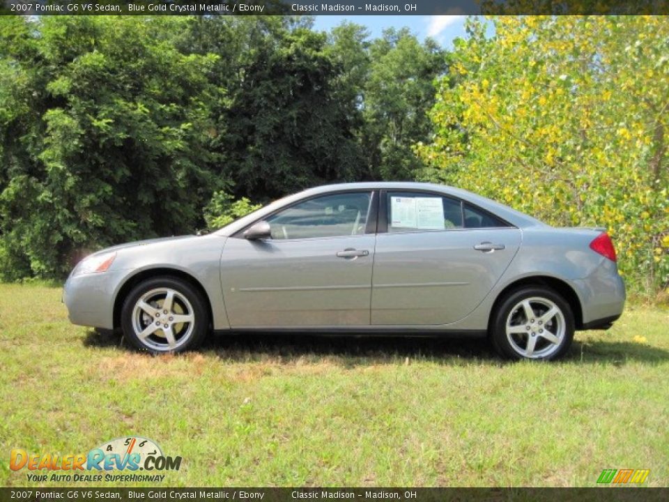 2007 Pontiac G6 V6 Sedan Blue Gold Crystal Metallic / Ebony Photo #6