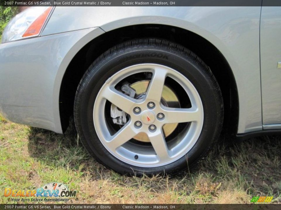 2007 Pontiac G6 V6 Sedan Blue Gold Crystal Metallic / Ebony Photo #7