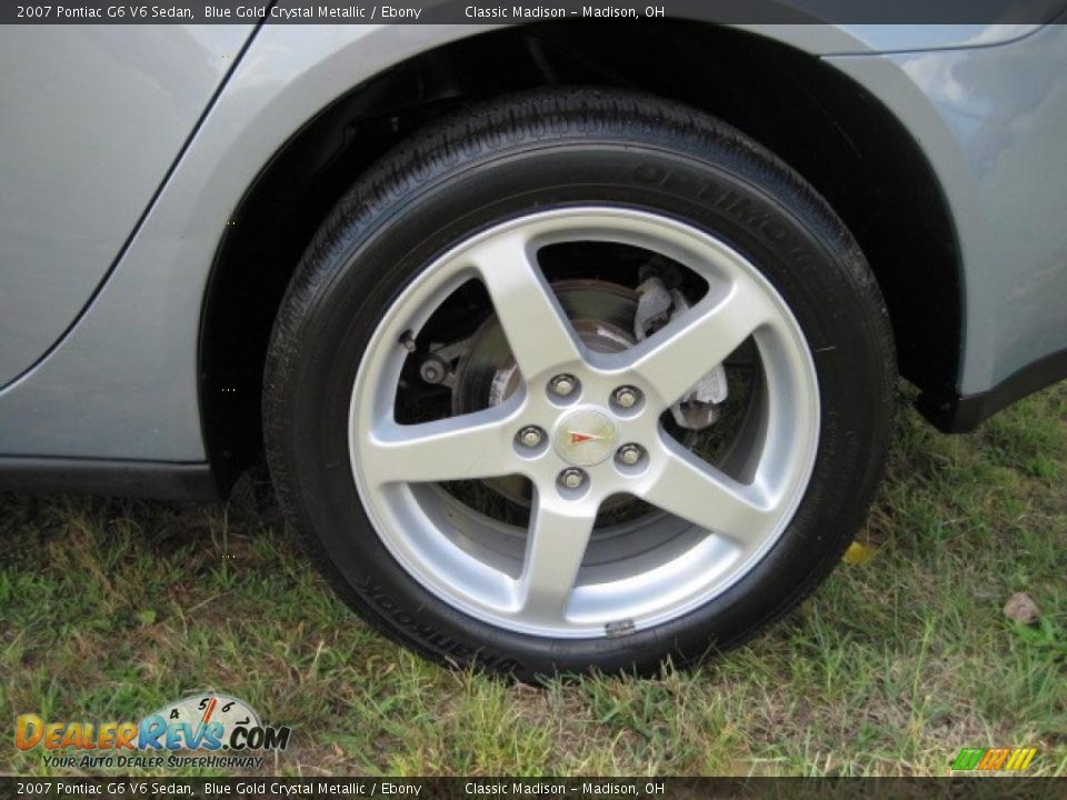 2007 Pontiac G6 V6 Sedan Blue Gold Crystal Metallic / Ebony Photo #8