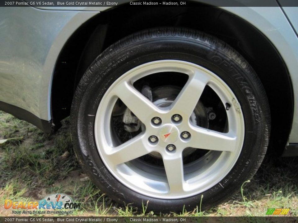 2007 Pontiac G6 V6 Sedan Blue Gold Crystal Metallic / Ebony Photo #9