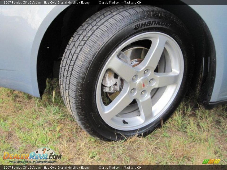 2007 Pontiac G6 V6 Sedan Blue Gold Crystal Metallic / Ebony Photo #10