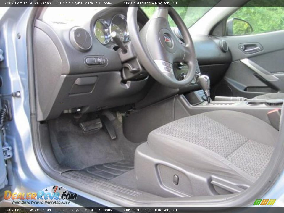 2007 Pontiac G6 V6 Sedan Blue Gold Crystal Metallic / Ebony Photo #11