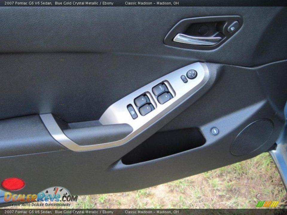 2007 Pontiac G6 V6 Sedan Blue Gold Crystal Metallic / Ebony Photo #12