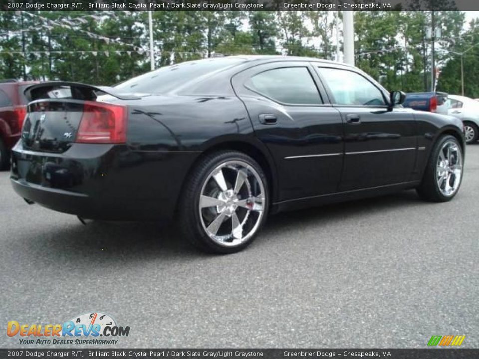 2007 Dodge Charger R/T Brilliant Black Crystal Pearl / Dark Slate Gray/Light Graystone Photo #5