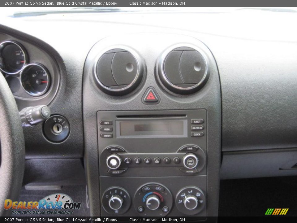2007 Pontiac G6 V6 Sedan Blue Gold Crystal Metallic / Ebony Photo #22