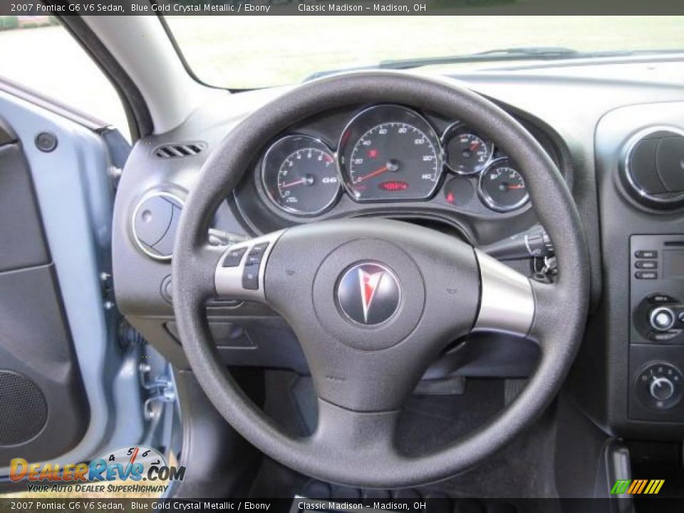 2007 Pontiac G6 V6 Sedan Blue Gold Crystal Metallic / Ebony Photo #27