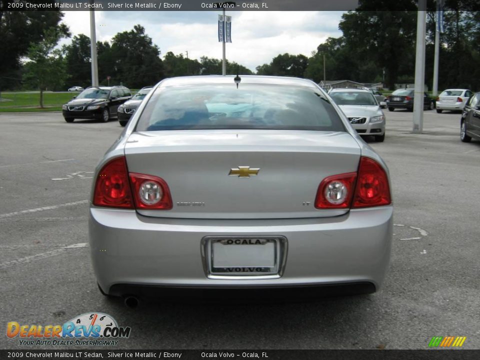 2009 Chevrolet Malibu LT Sedan Silver Ice Metallic / Ebony Photo #4