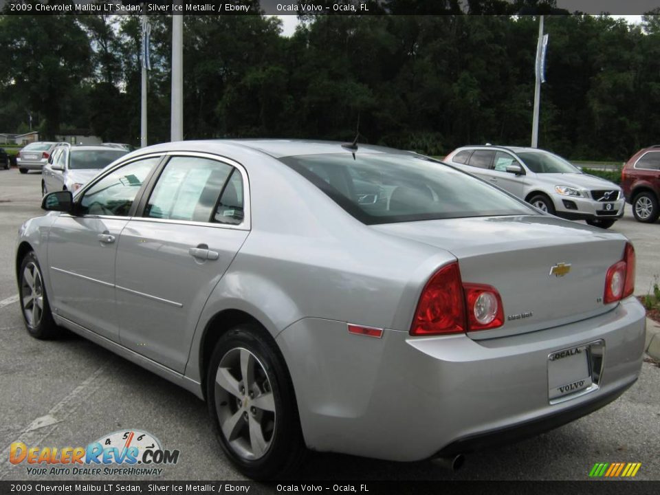 2009 Chevrolet Malibu LT Sedan Silver Ice Metallic / Ebony Photo #5