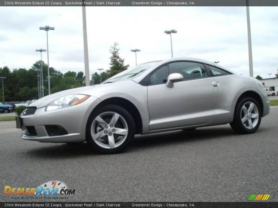 2009 Mitsubishi Eclipse GS Coupe Quicksilver Pearl / Dark Charcoal Photo #2