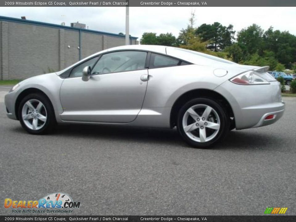 2009 Mitsubishi Eclipse GS Coupe Quicksilver Pearl / Dark Charcoal Photo #3