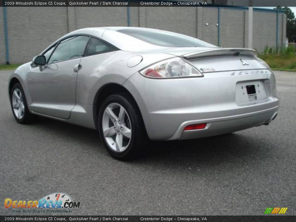 2009 Mitsubishi Eclipse GS Coupe Quicksilver Pearl / Dark Charcoal Photo #4