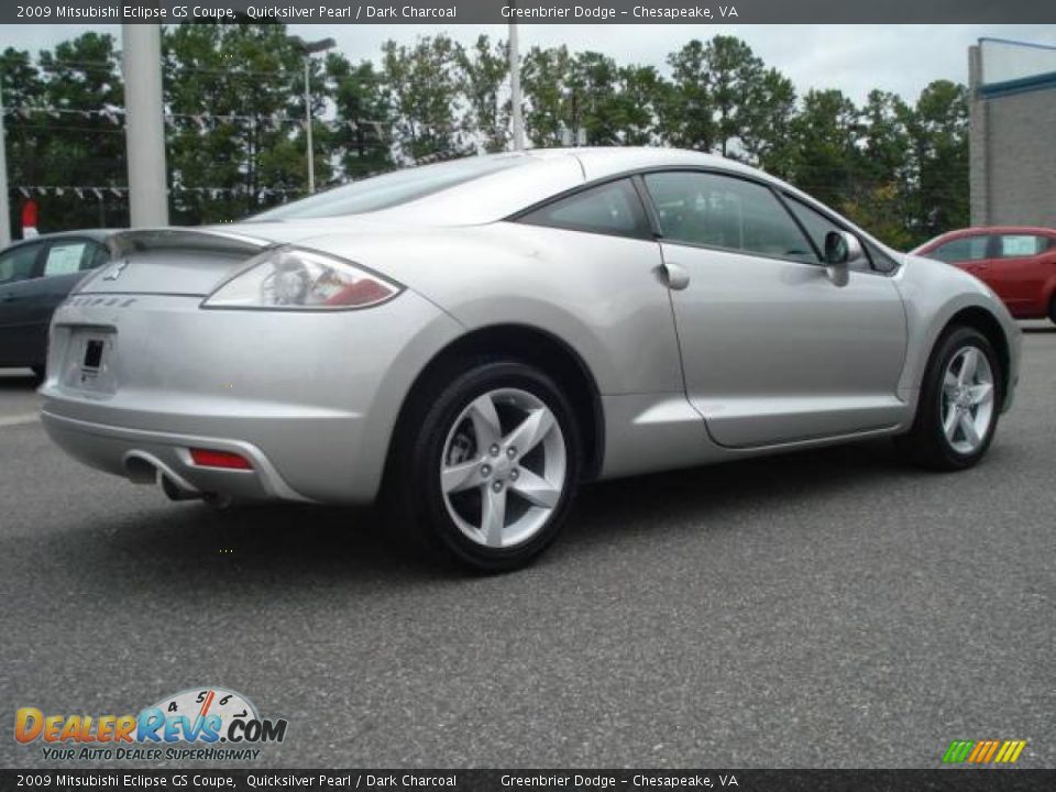2009 Mitsubishi Eclipse GS Coupe Quicksilver Pearl / Dark Charcoal Photo #6