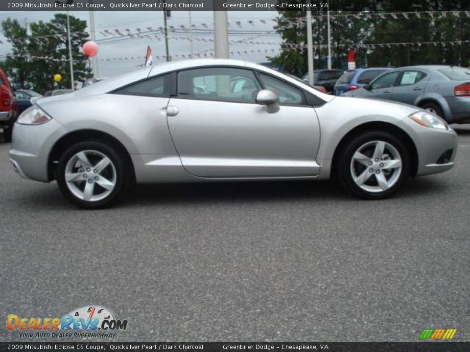 2009 Mitsubishi Eclipse GS Coupe Quicksilver Pearl / Dark Charcoal Photo #7