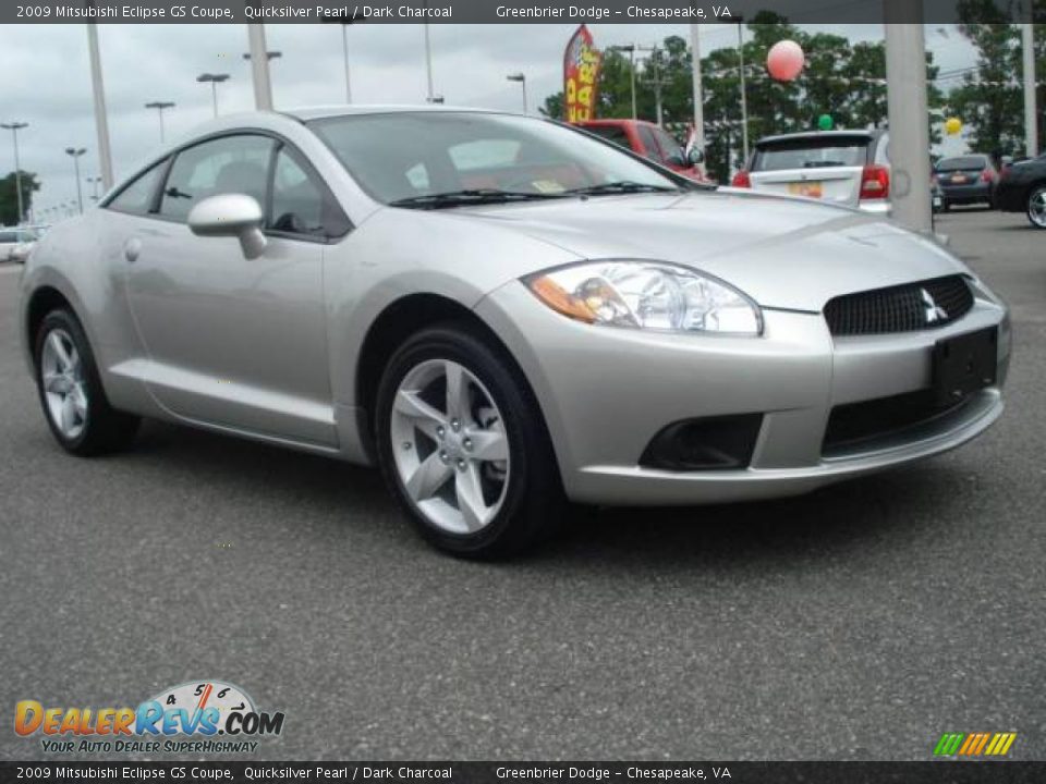 2009 Mitsubishi Eclipse GS Coupe Quicksilver Pearl / Dark Charcoal Photo #8