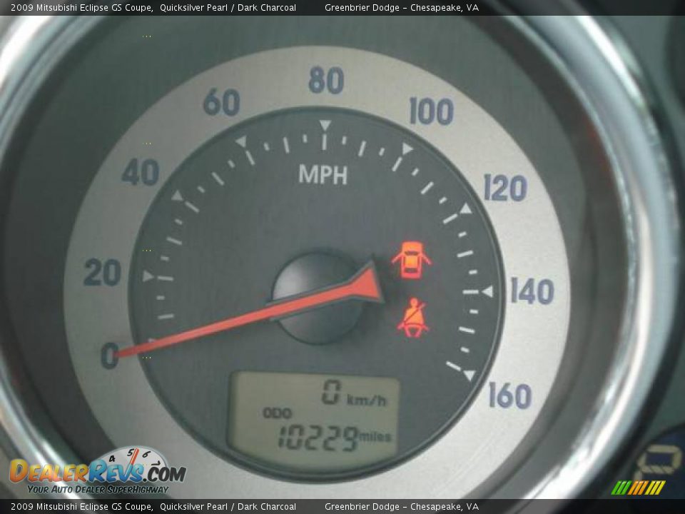 2009 Mitsubishi Eclipse GS Coupe Quicksilver Pearl / Dark Charcoal Photo #18