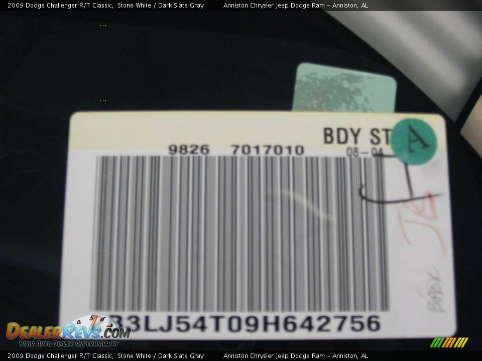 2009 Dodge Challenger R/T Classic Stone White / Dark Slate Gray Photo #14