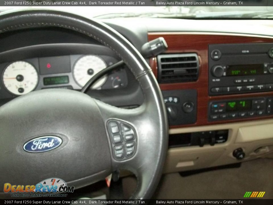 2007 Ford F250 Super Duty Lariat Crew Cab 4x4 Dark Toreador Red Metallic / Tan Photo #3