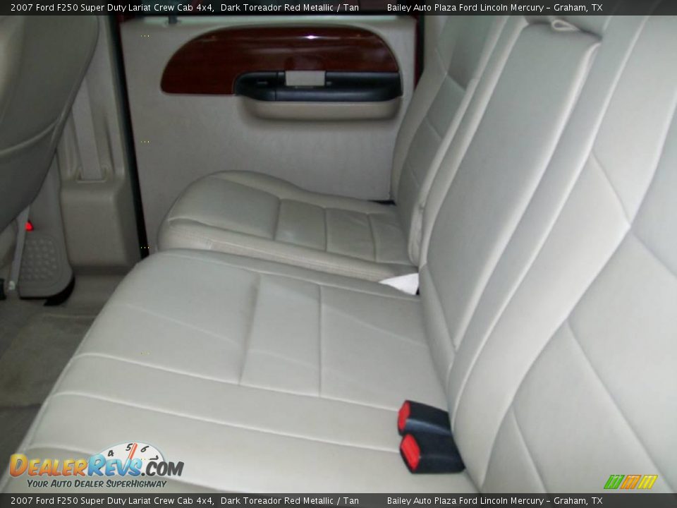 2007 Ford F250 Super Duty Lariat Crew Cab 4x4 Dark Toreador Red Metallic / Tan Photo #4