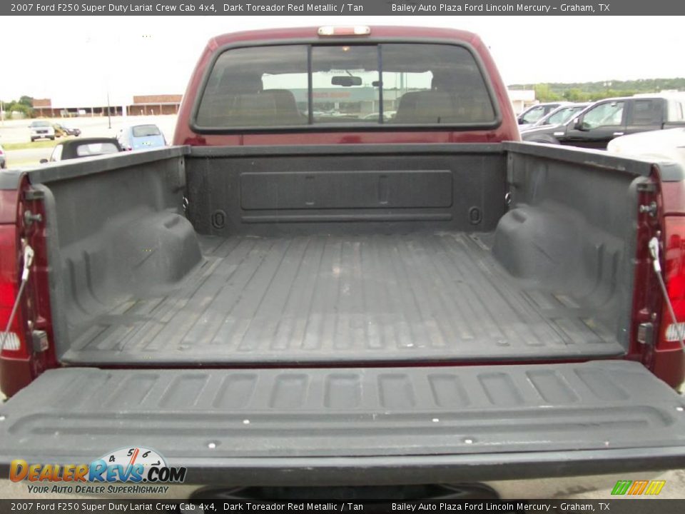 2007 Ford F250 Super Duty Lariat Crew Cab 4x4 Dark Toreador Red Metallic / Tan Photo #6