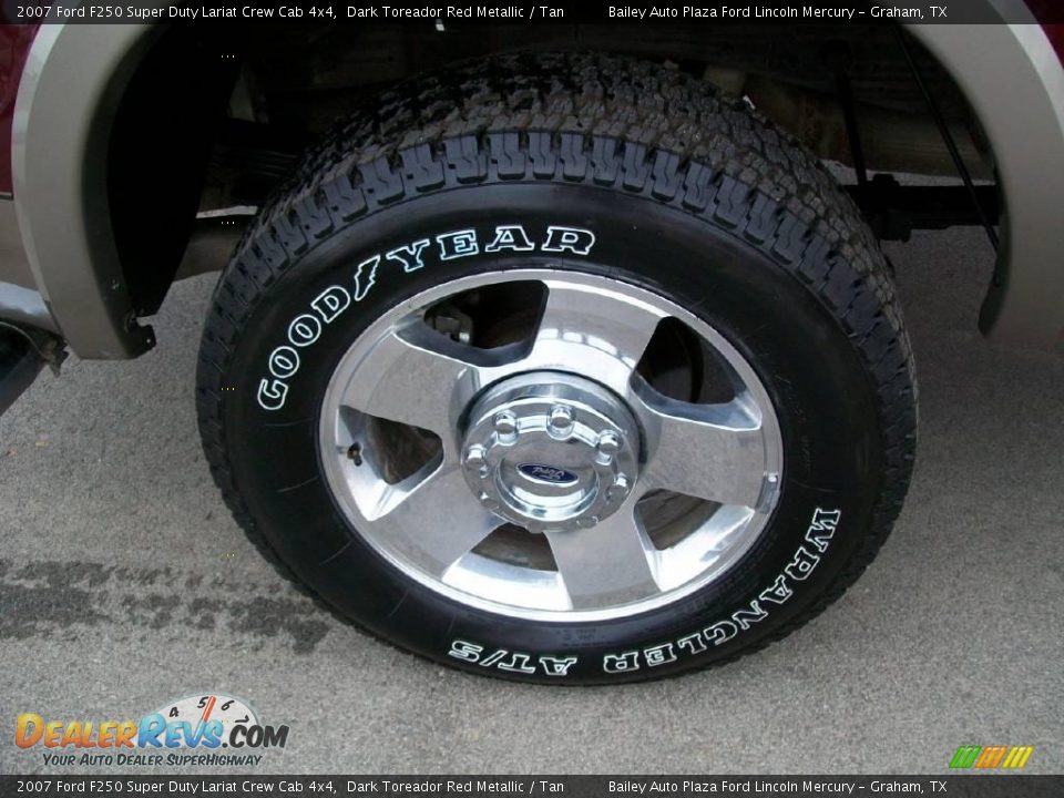 2007 Ford F250 Super Duty Lariat Crew Cab 4x4 Dark Toreador Red Metallic / Tan Photo #8