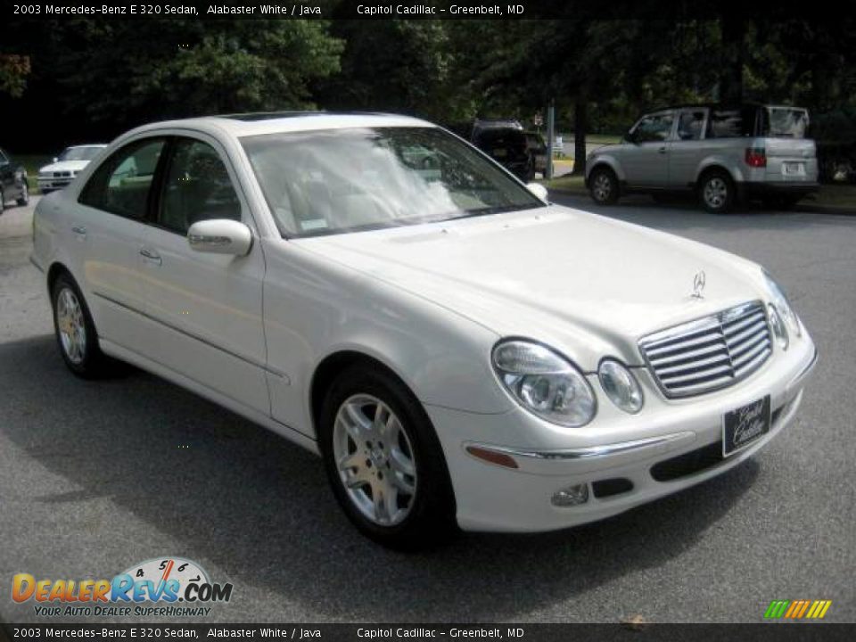 2003 Mercedes-Benz E 320 Sedan Alabaster White / Java Photo #6