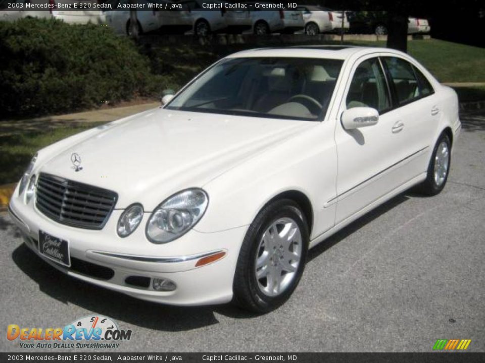 2003 Mercedes-Benz E 320 Sedan Alabaster White / Java Photo #8