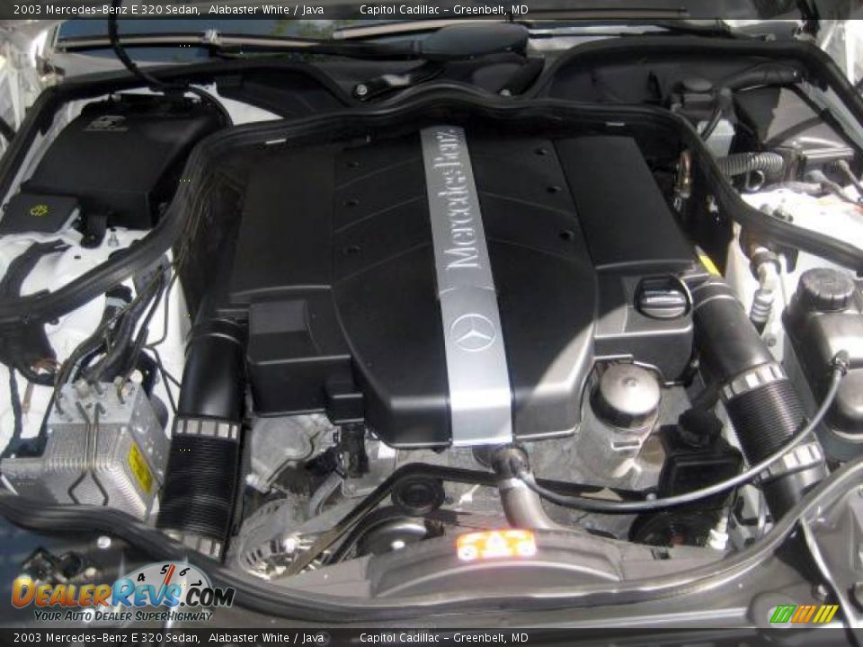 2003 Mercedes-Benz E 320 Sedan Alabaster White / Java Photo #10