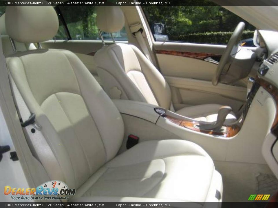 2003 Mercedes-Benz E 320 Sedan Alabaster White / Java Photo #12