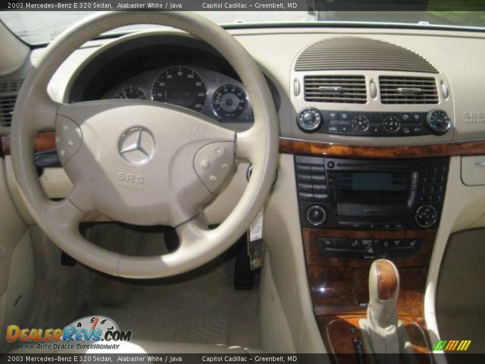 2003 Mercedes-Benz E 320 Sedan Alabaster White / Java Photo #15
