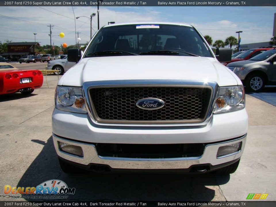 2007 Ford F250 Super Duty Lariat Crew Cab 4x4 Dark Toreador Red Metallic / Tan Photo #11