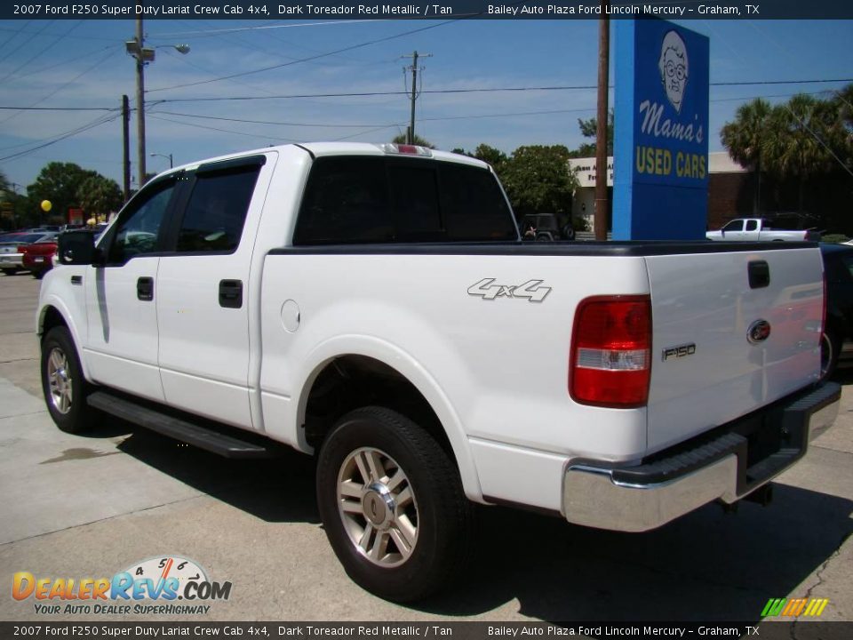 2007 Ford F250 Super Duty Lariat Crew Cab 4x4 Dark Toreador Red Metallic / Tan Photo #14