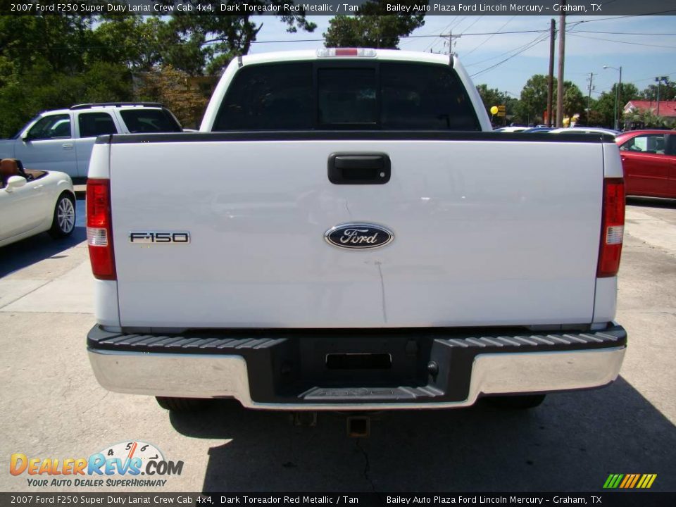 2007 Ford F250 Super Duty Lariat Crew Cab 4x4 Dark Toreador Red Metallic / Tan Photo #15