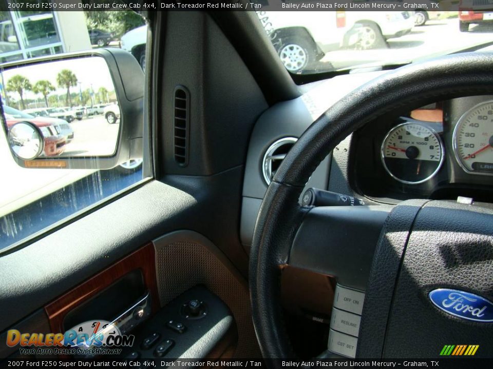 2007 Ford F250 Super Duty Lariat Crew Cab 4x4 Dark Toreador Red Metallic / Tan Photo #25