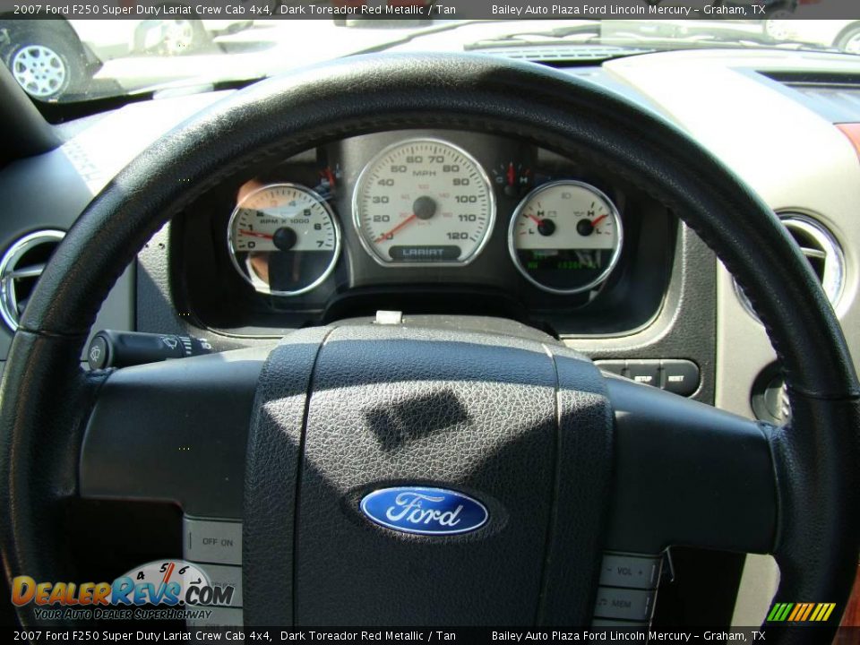 2007 Ford F250 Super Duty Lariat Crew Cab 4x4 Dark Toreador Red Metallic / Tan Photo #26