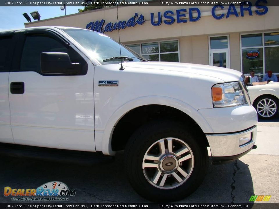 2007 Ford F250 Super Duty Lariat Crew Cab 4x4 Dark Toreador Red Metallic / Tan Photo #30