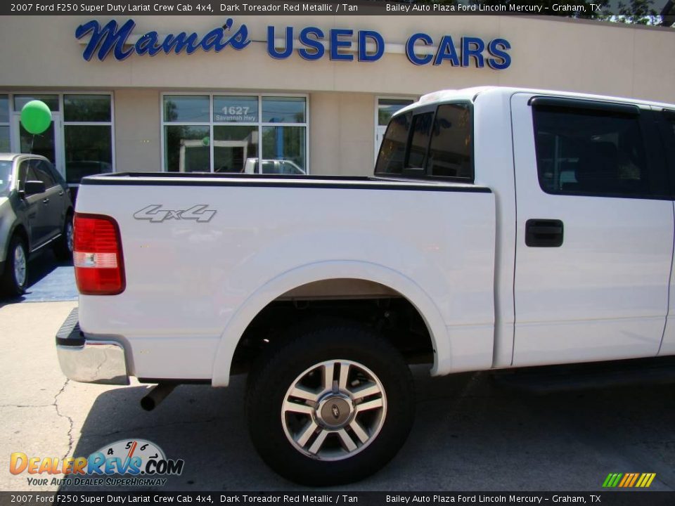 2007 Ford F250 Super Duty Lariat Crew Cab 4x4 Dark Toreador Red Metallic / Tan Photo #33