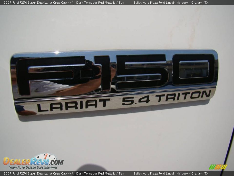 2007 Ford F250 Super Duty Lariat Crew Cab 4x4 Dark Toreador Red Metallic / Tan Photo #36