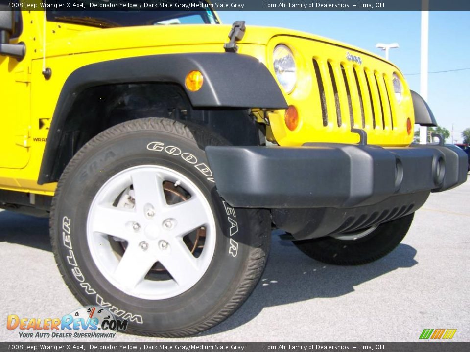 2008 Jeep Wrangler X 4x4 Detonator Yellow / Dark Slate Gray/Medium Slate Gray Photo #2