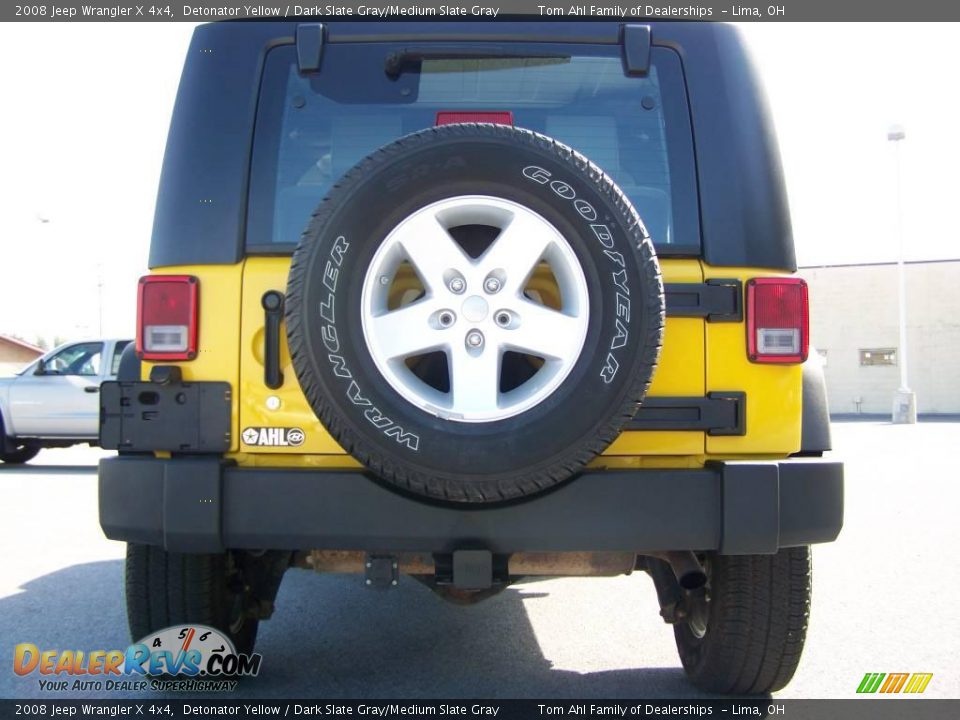 2008 Jeep Wrangler X 4x4 Detonator Yellow / Dark Slate Gray/Medium Slate Gray Photo #6