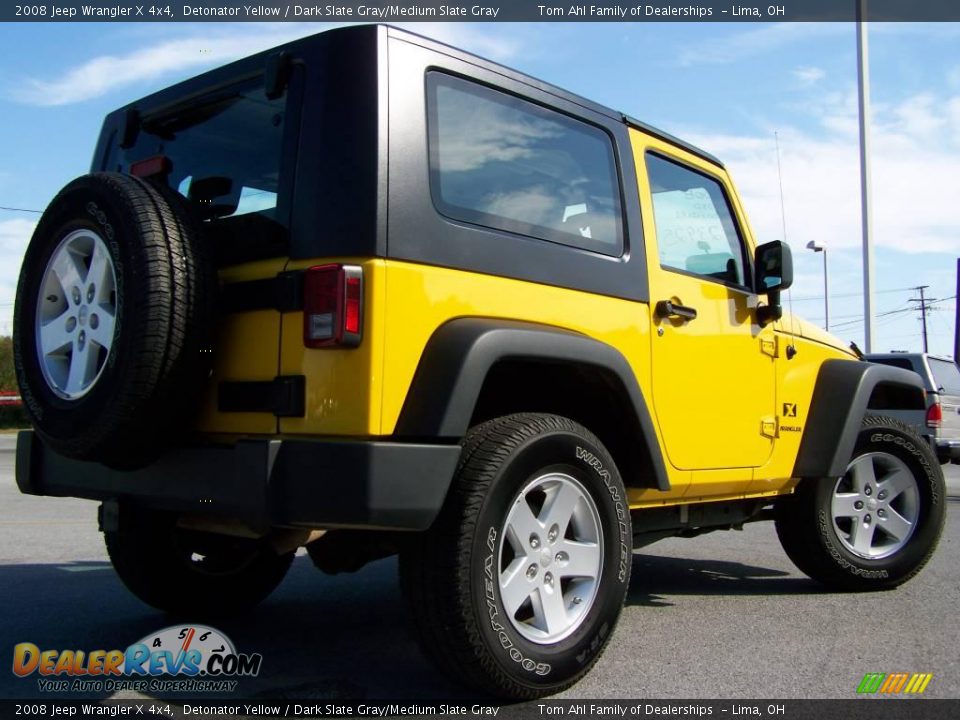 2008 Jeep Wrangler X 4x4 Detonator Yellow / Dark Slate Gray/Medium Slate Gray Photo #7