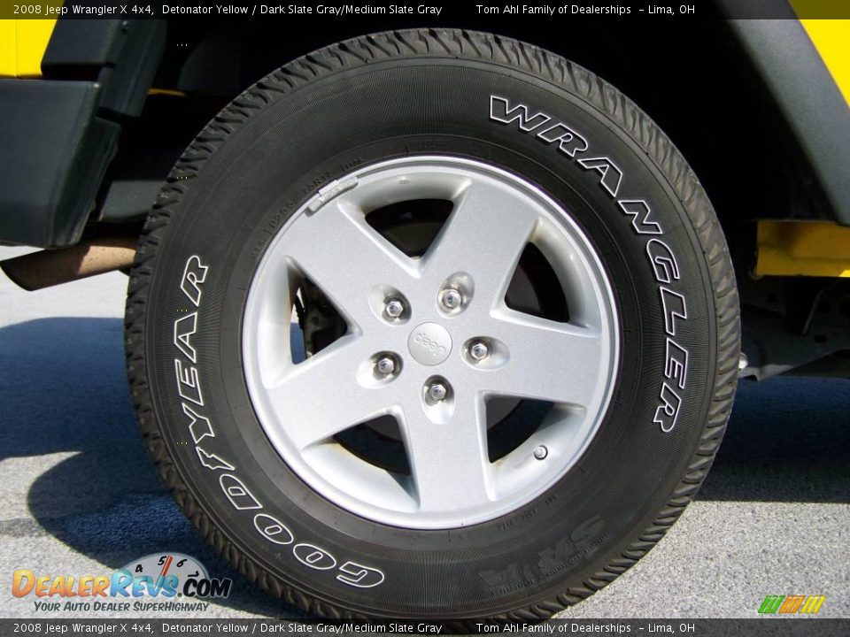 2008 Jeep Wrangler X 4x4 Detonator Yellow / Dark Slate Gray/Medium Slate Gray Photo #8