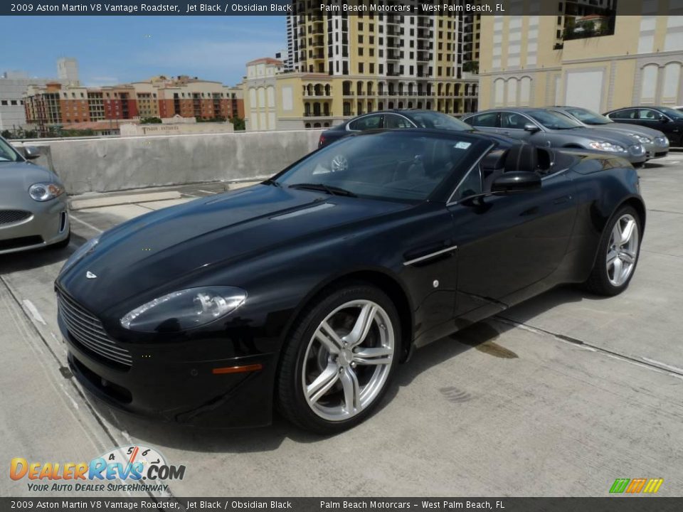 2009 Aston Martin V8 Vantage Roadster Jet Black / Obsidian Black Photo #1