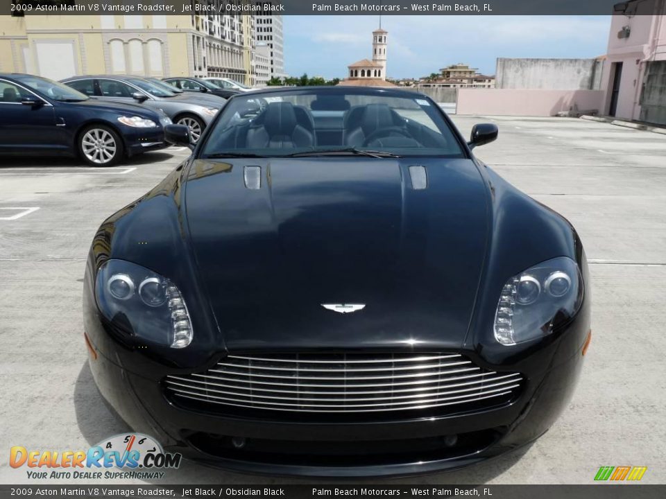 2009 Aston Martin V8 Vantage Roadster Jet Black / Obsidian Black Photo #2