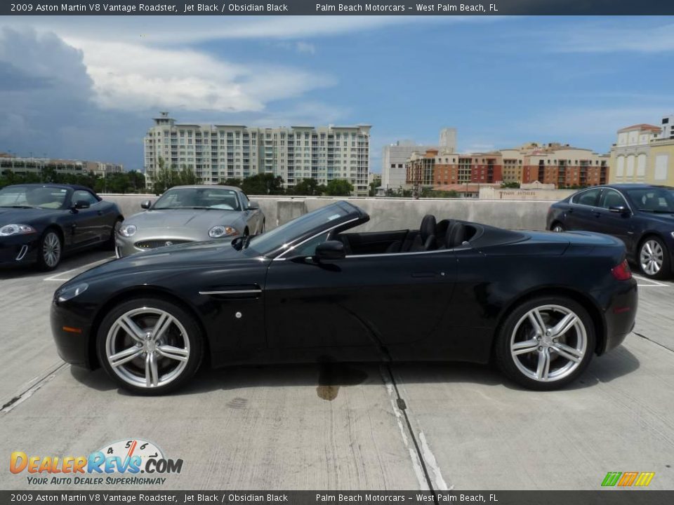2009 Aston Martin V8 Vantage Roadster Jet Black / Obsidian Black Photo #3