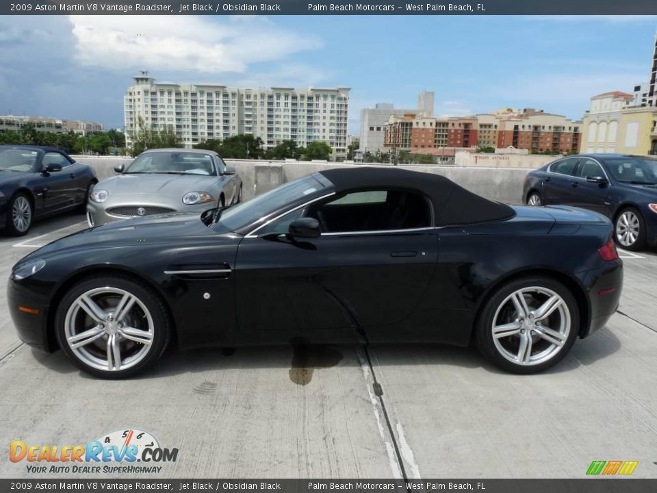 2009 Aston Martin V8 Vantage Roadster Jet Black / Obsidian Black Photo #7